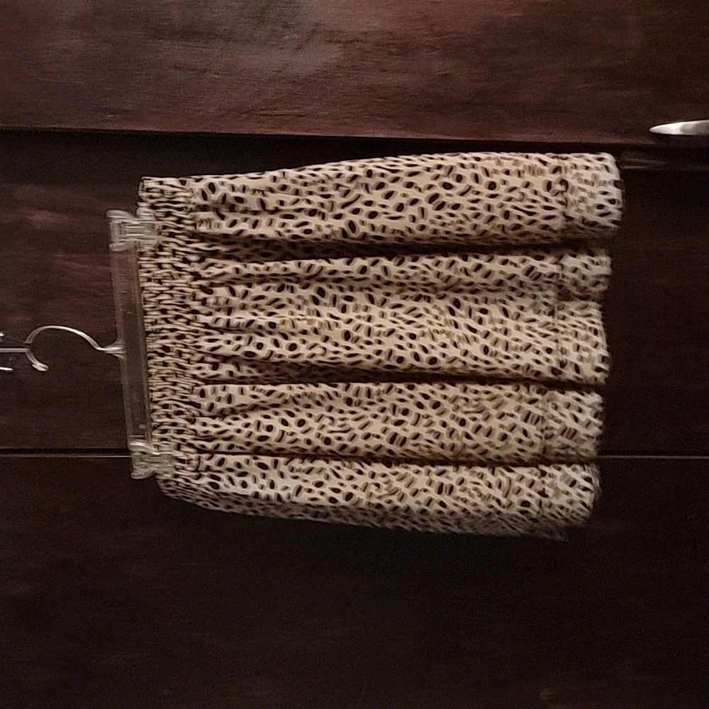 Cheetah print two tiered skirt size L